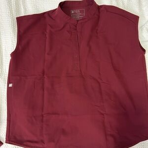 Figs Rafaela Women's Burgundy Scrub Top